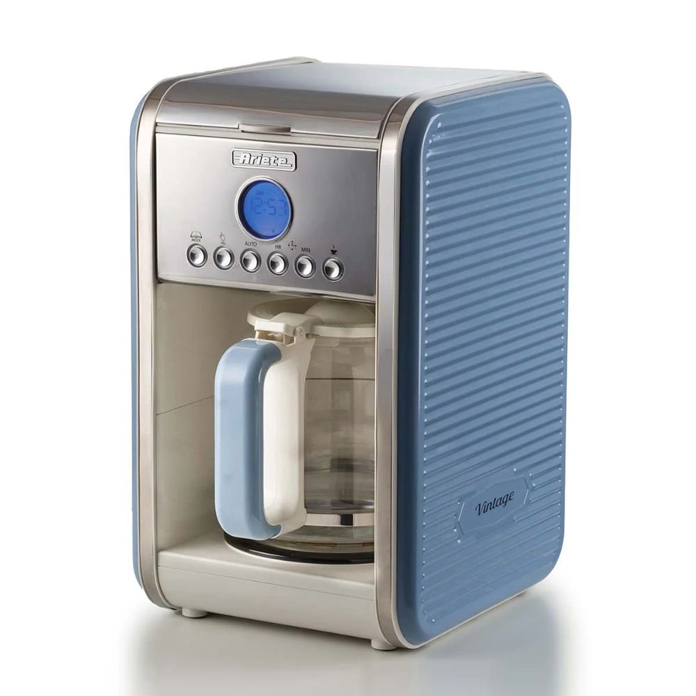 Cafeteira Premium Vintage Ariete 1342 Programável  Azul com Filtro