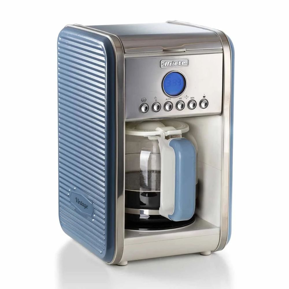 Cafeteira Premium Vintage Ariete 1342 Programável  Azul com Filtro
