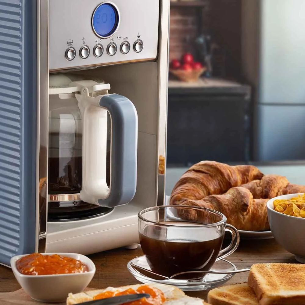 Cafeteira Premium Vintage Ariete 1342 Programável  Azul com Filtro