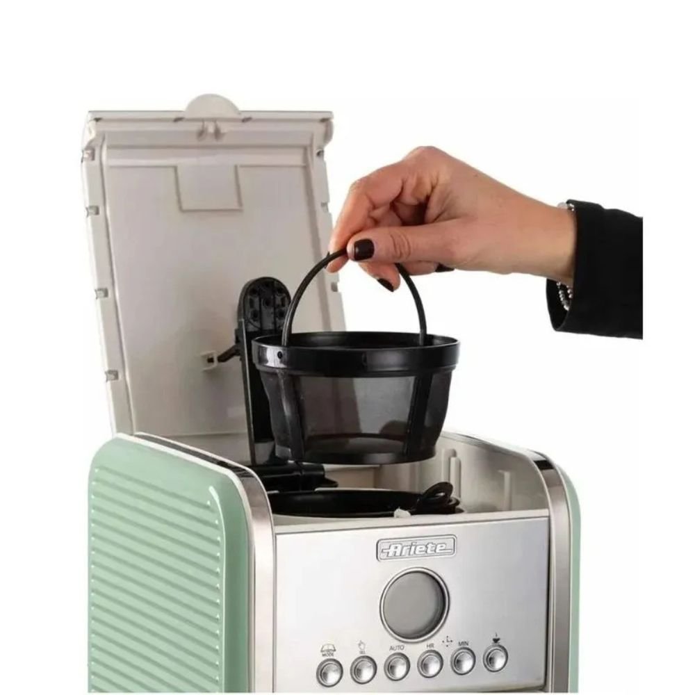 Cafeteira Premium Vintage Ariete 1342 Verde com Filtro