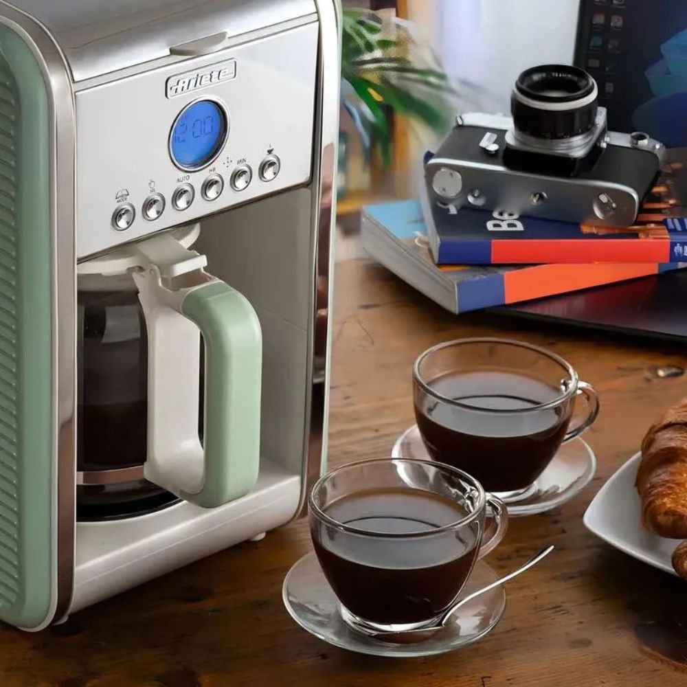 Cafeteira Premium Vintage Ariete 1342 Verde com Filtro