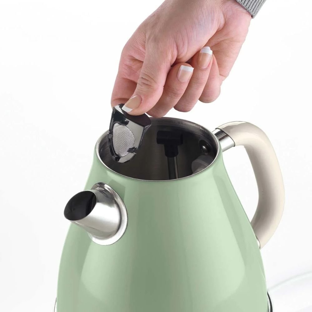 Combo Premium Ariete Vintage Verde Torradeira + Chaleira Inox e Espremedor