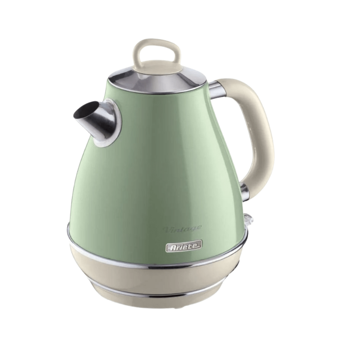 Combo Premium Ariete Vintage Verde Torradeira + Chaleira Inox e Espremedor
