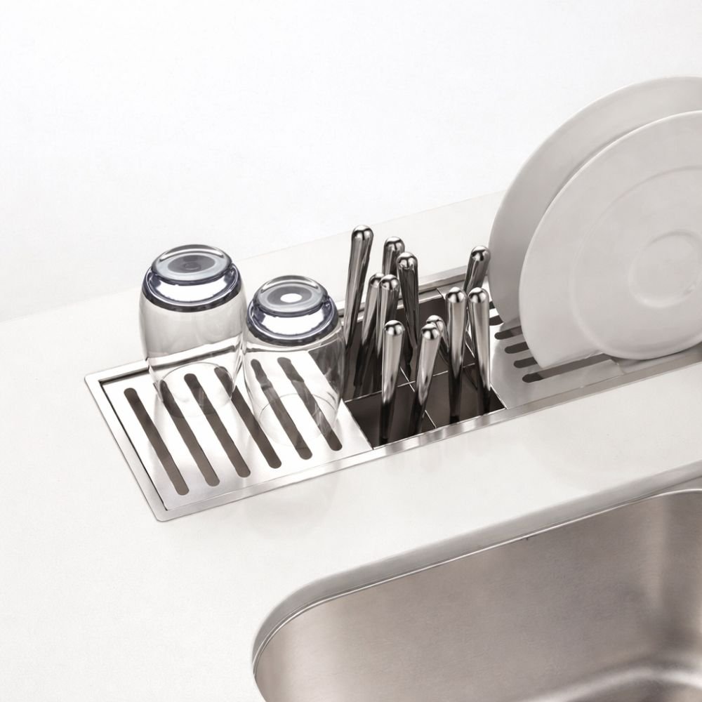 Escorredor Tramontina para Canal Organizador 15cm em Aço Inox Acetinado