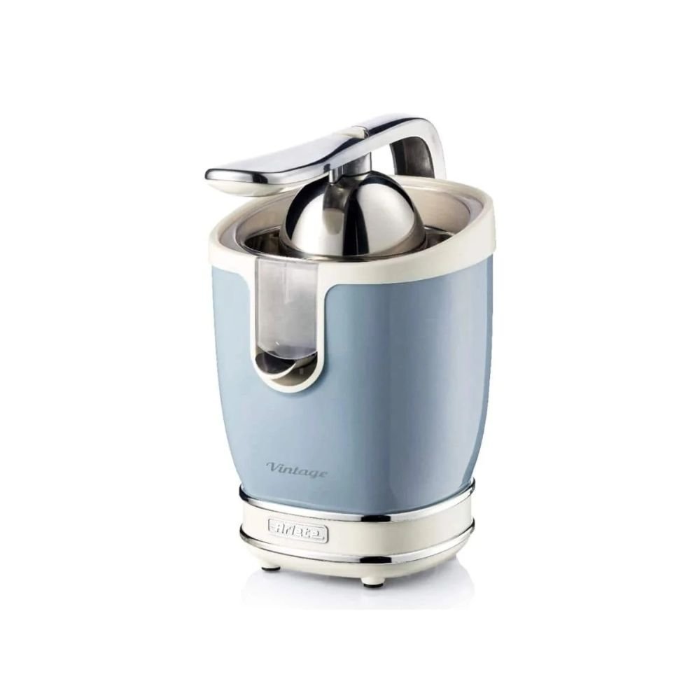 Espremedor de Frutas Vintage 413 Ariete com Alavanca de Pressão Azul