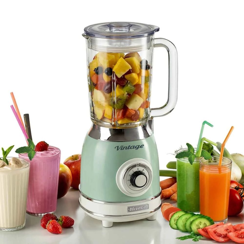 Liquidificador 583 Ariete Vintage 1000W Verde Jarra de Vidro 1,5L