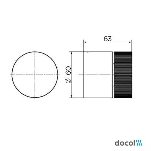 Acabamento de Registro Docol Mix&Match DocolBase 3/4" Grafite Escovado