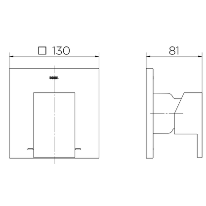 Acabamento Monocomando Docol New Edge/Minima para Chuveiro 3/4" Alta Vazão Cromado