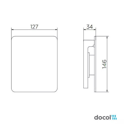 Acabamento Para Válvula De Descarga Docol Flat Cromado