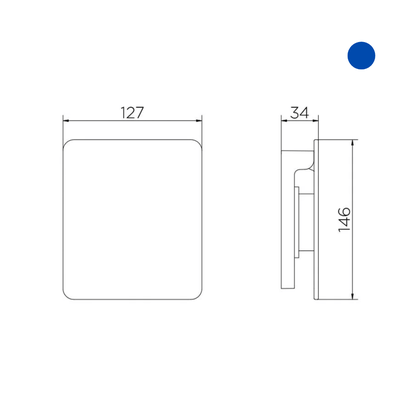 Acabamento para Válvula de Descarga Flat Docol Níquel Escovado