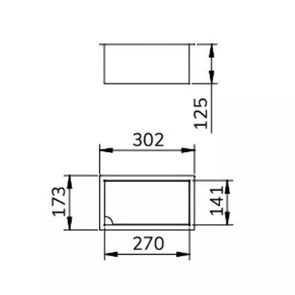 Container com Tampa Mekal Match para Canal Organizador Úmido Inox 30x17