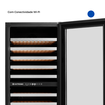 Adega Elettromec 122 Garrafas Dual Zone Built-In Connect 220V