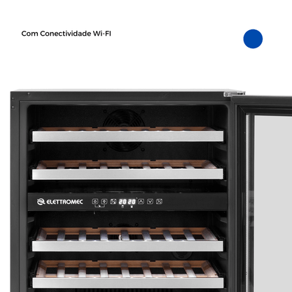 Adega Elettromec de Embutir 45 Garrafas Dual Zone Built-In Connect 127V