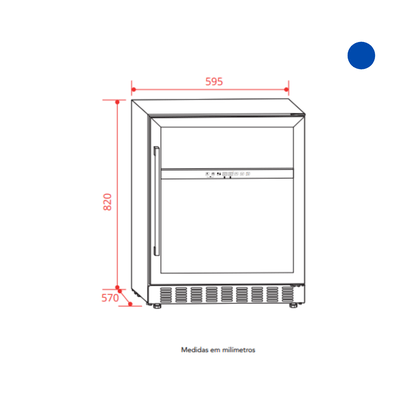 Adega Elettromec de Embutir 45 Garrafas Dual Zone Built-In Connect 127V
