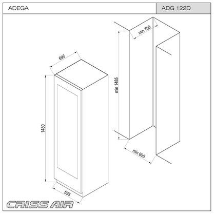 Adega Crissair Spazio ADG 122D Dual Zone 220V