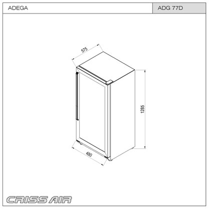 Adega Crissair Spazio ADG 77D Dual Zone 220V
