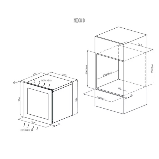 Adega Integrada Dual Zone Cuisinart Arkton 25 Garrafas 60cm 220V