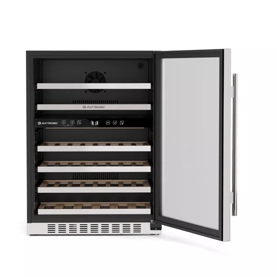 Adega Elettromec Inox 304 Dual Zone Built-In 43 garrafas 220v - Abertura Direita