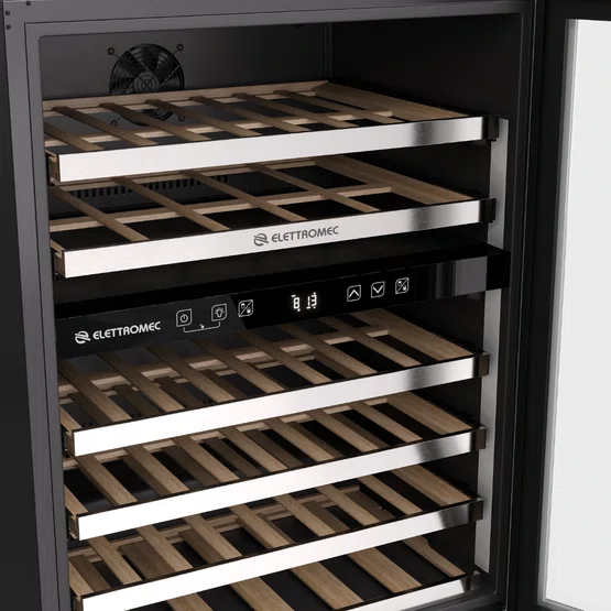 Adega Elettromec Inox 304 Dual Zone Built-In 44 garrafas 220V - Abertura Esquerda
