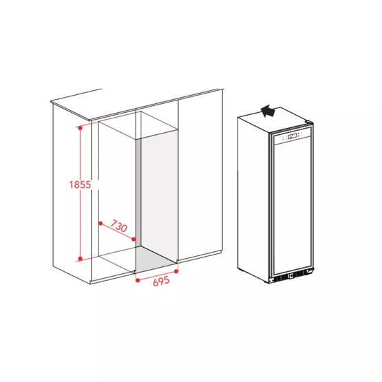 Adega Dual Zone Elettromec Vetro Built-in Low-e 181 Garrafas 220V
