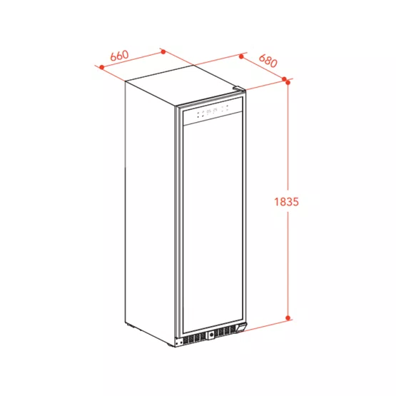 Adega Dual Zone Elettromec Vetro Built-in Low-e 181 Garrafas 220V