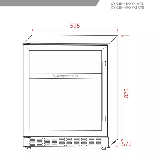 Adega 45 Garrafas Dual Zone Elettromec de Embutir WiFi Connect 220V