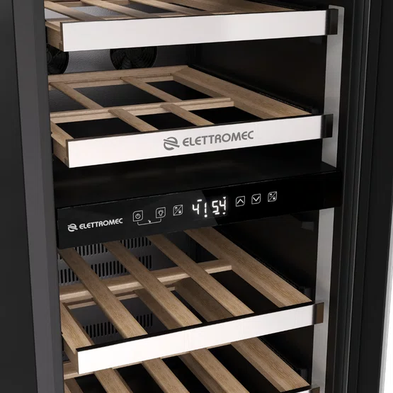 Adega Elettromec Dual Zone Inox Built-in Connect 25 Garrafas 220v