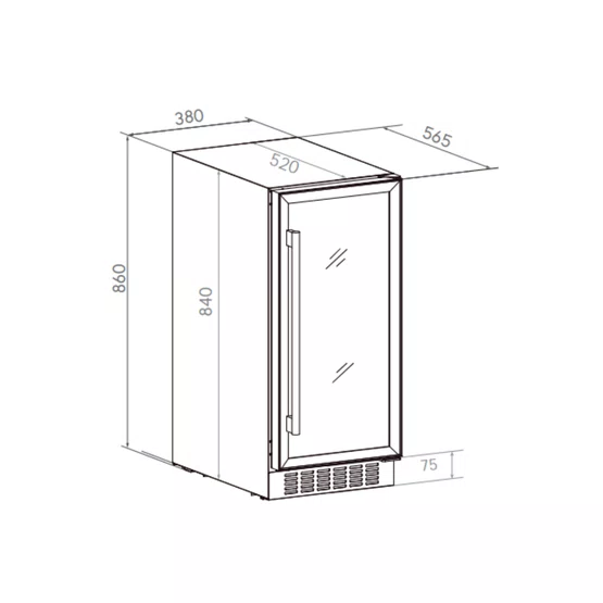 Adega Elettromec Dual Zone Inox Built-in Connect 25 Garrafas 220v