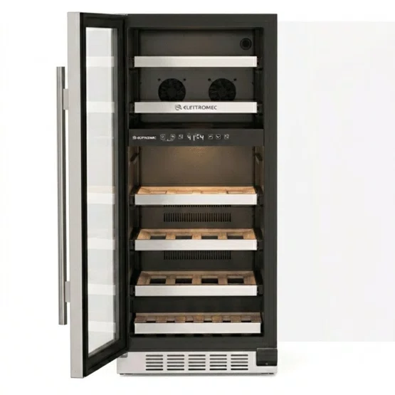Adega Elettromec Dual Zone Inox Built-in Connect 25 Garrafas 220v