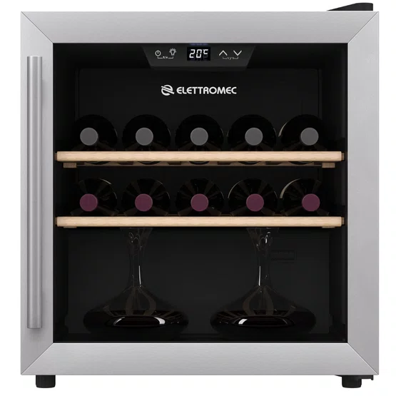 Adega Elettromec Premium Inox 14 Garrafas CV-1FS-14-XV