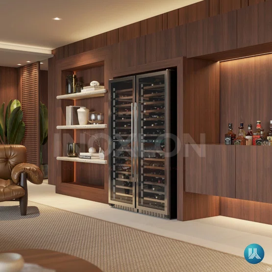 Adega Elettromec Inox 134 garrafas Dual Zone Built-In - Abertura Direita