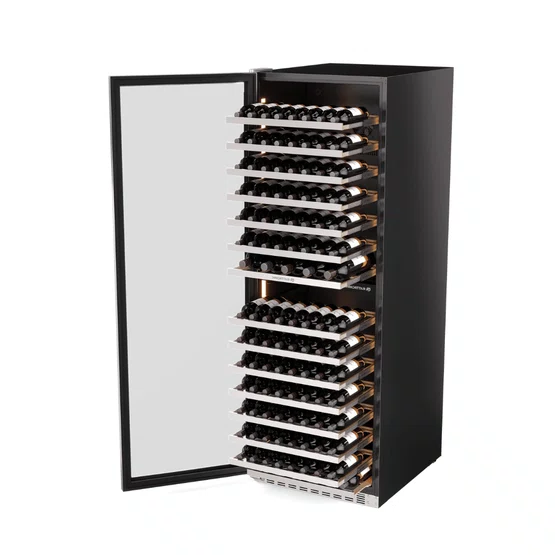 Adega Elettromec Inox 134 garrafas Dual Zone Built-In - Abertura Esquerda