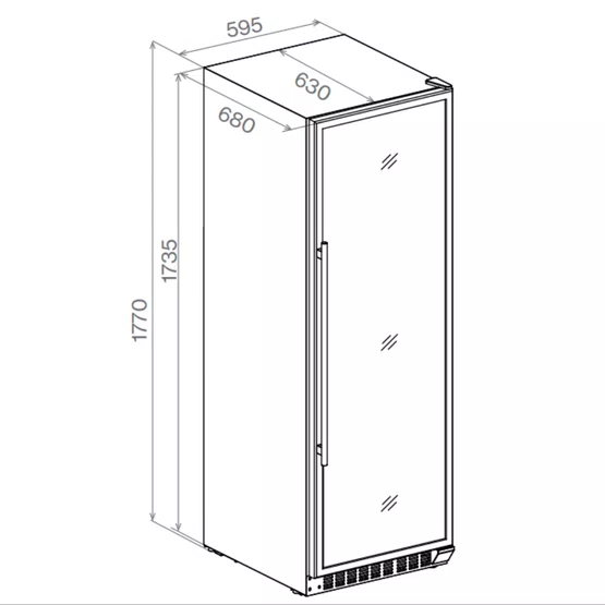 Adega Elettromec Inox 134 garrafas Dual Zone Built-In - Abertura Esquerda