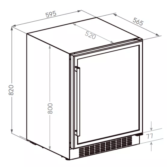 Adega Elettromec Inox 304 Dual Zone Built-In 43 garrafas 220v - Abertura Direita
