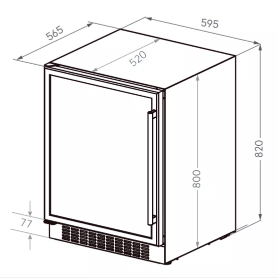Adega Elettromec Inox 304 Dual Zone Built-In 44 garrafas 220V - Abertura Esquerda