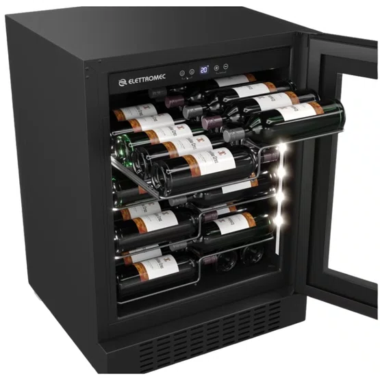 Adega De Embutir Vetro Single Zone Elettromec Built-in 40 Garrafas 220V
