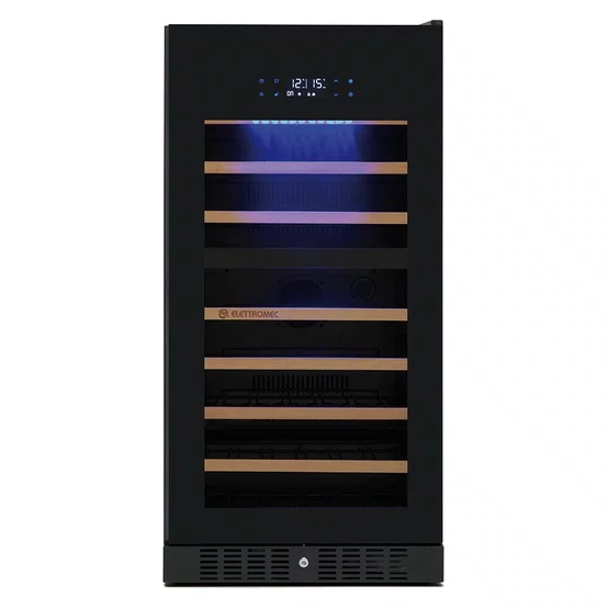 Adega Dual Zone Elettromec Vetro Built-in 87 Garrafas Low-e 220V