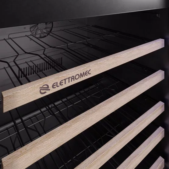 Adega Dual Zone Elettromec Vetro Built-in 87 Garrafas Low-e 220V