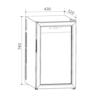 Adega Freestanding Para 28 Garrafas Com Prateleiras de Madeira Invita Bivolt