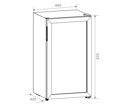 Adega Invita Freestanding Inox e Prateleira em Madeira 34 Garrafas