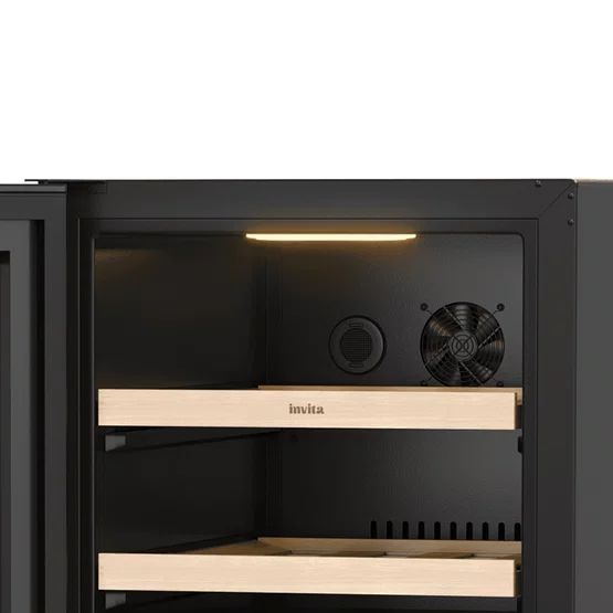 Adega Invita Black 26 Garrafas Dual Zone Built-in Black 220v