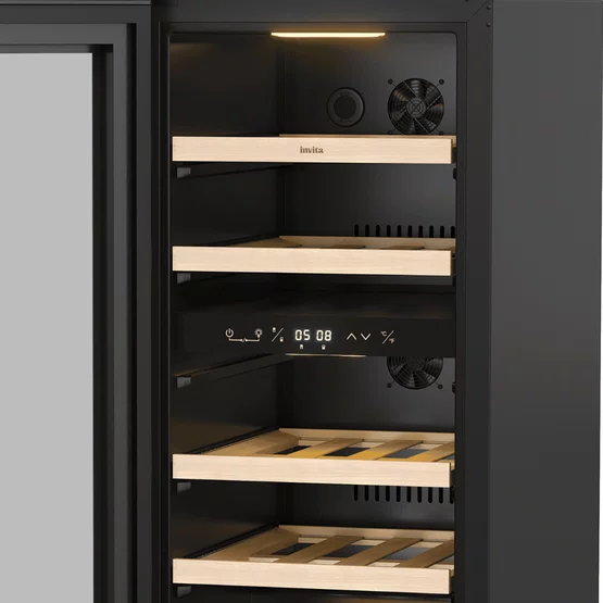 Adega Invita Black 26 Garrafas Dual Zone Built-in Black 220v