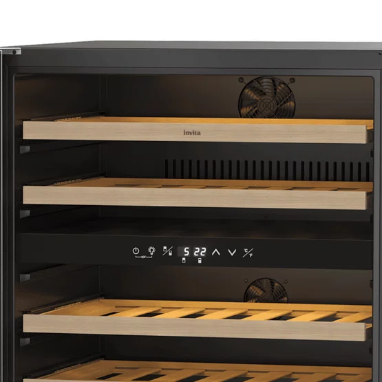 Adega Invita de Embutir 46 Garrafas Dual Zone Inox Tecnologia Low-E 220V