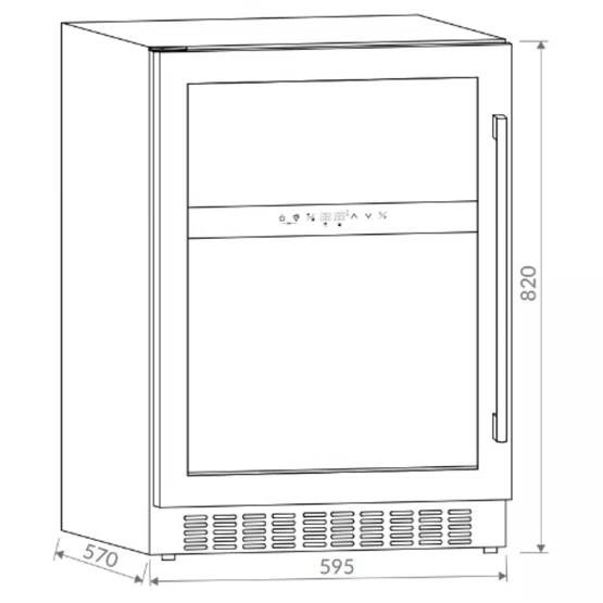 Adega Invita de Embutir 46 Garrafas Dual Zone Inox Tecnologia Low-E 220V