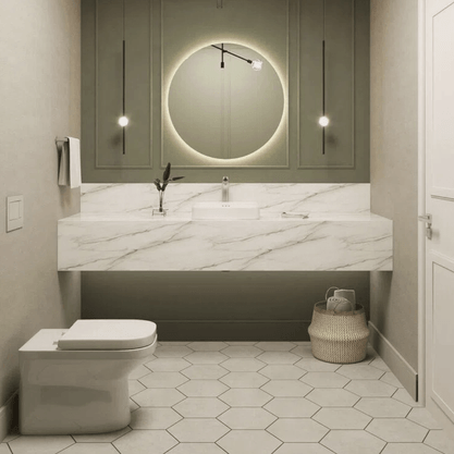 Bacia Convencional Branca Span Square com Assento Kohler