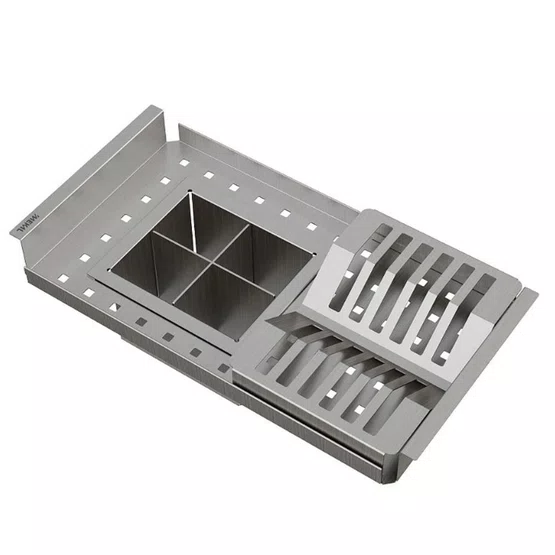 Bandeja de Apoio Luxo Mekal com Escorredor de Pratos e Mini Porta Utensílios Retta