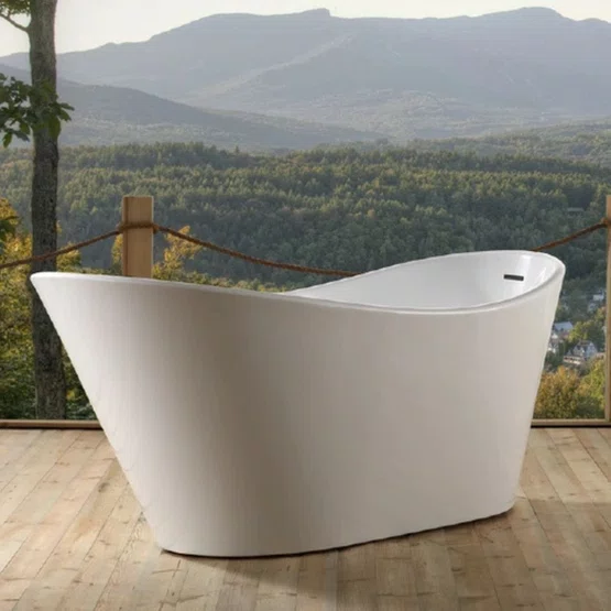 Banheira Atlântida Glossy White Immersi Moderna 170 x80x72