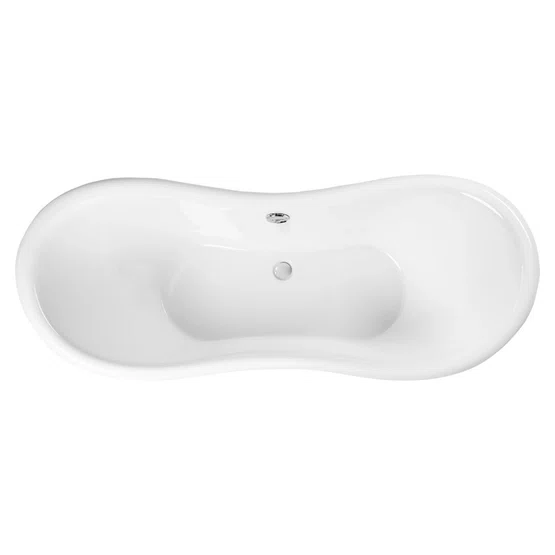 Banheira Antígua Immersi Freestanding com Pés Brancos 2 Pessoas 175x73x77