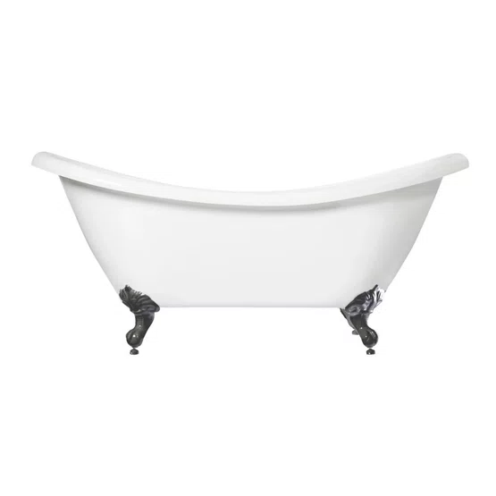 Banheira Antígua Immersi Freestanding com Pés Cromados 2 Pessoas 175x73x77