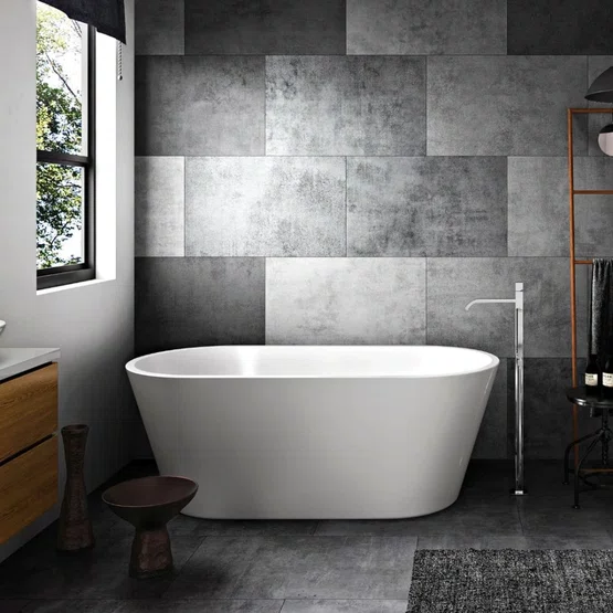 Banheira de Imersão Gamboa 3 Glossy White Immersi Moderna 169,5x75x59